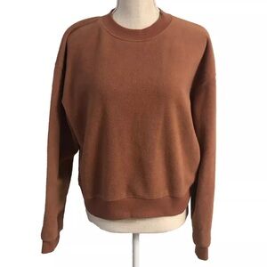 Fabletics Sweaters Fabletics Rayne Polar Fleece Crewneck Sz M - Toffee